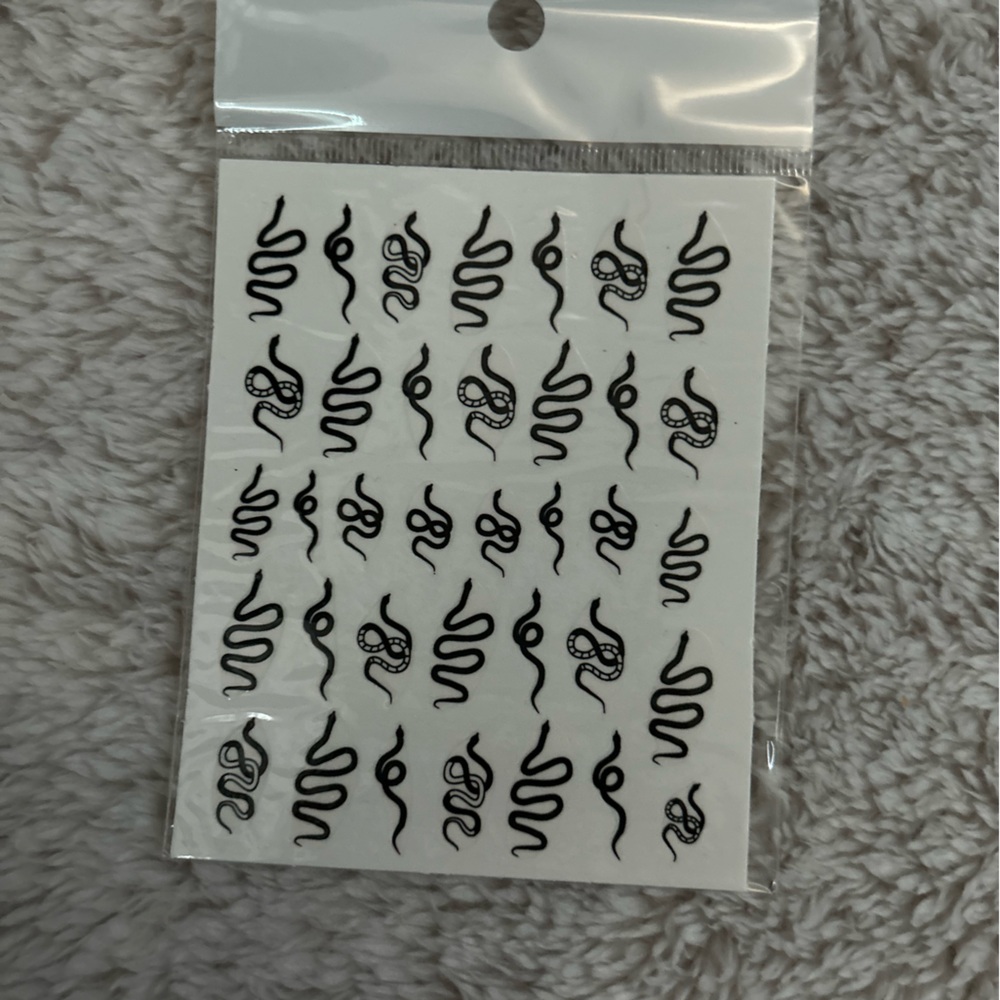 Snake nail stickers